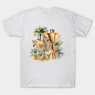 Watercolor Animal Safari #1 T-Shirt